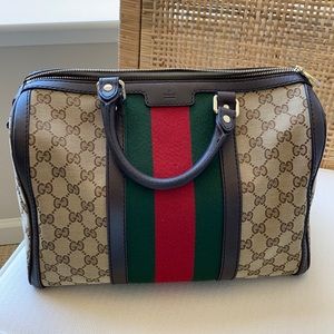 Gucci Vintage Web Original GG Boston Bag